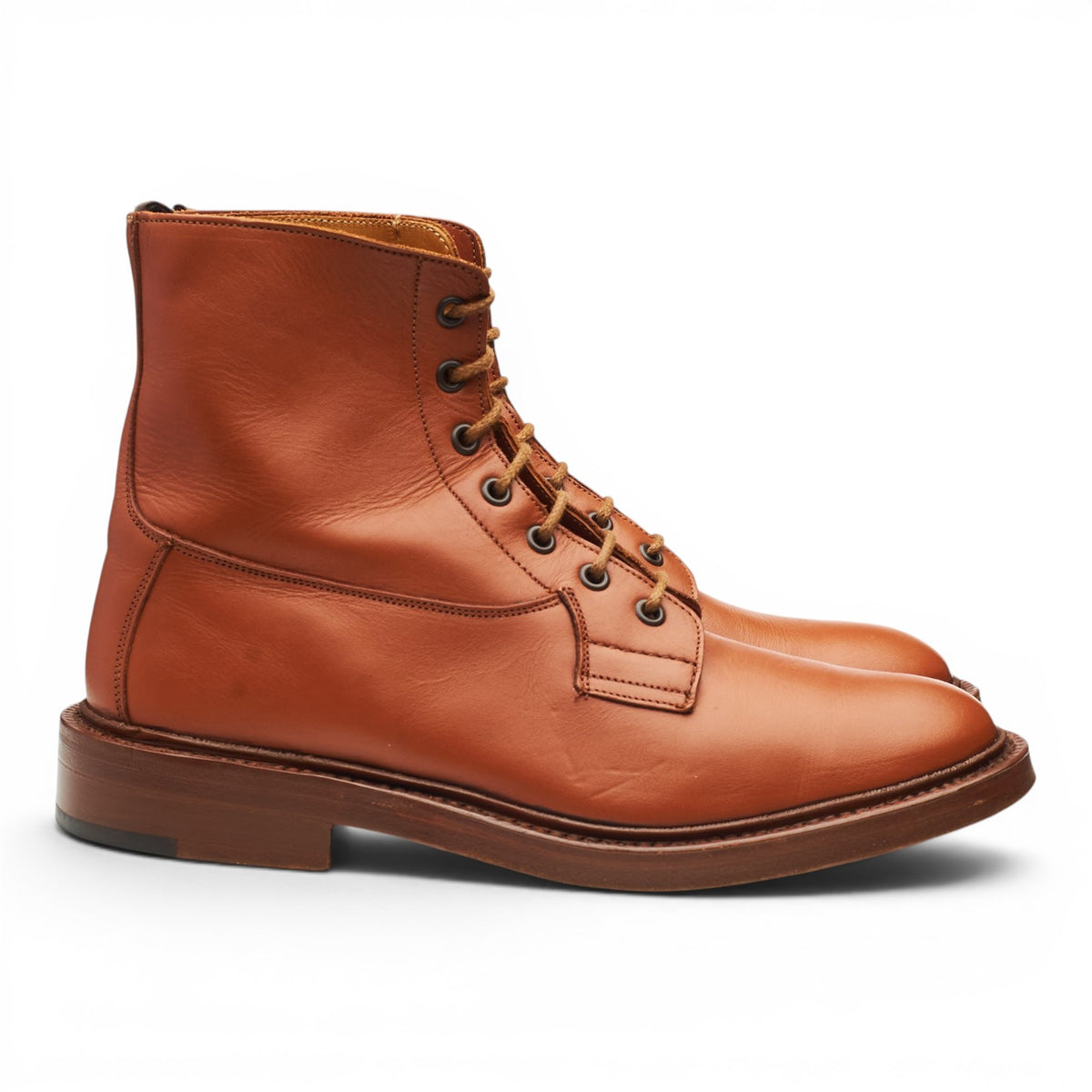 'Ripon' Tan Brown Leather Boots UK 8