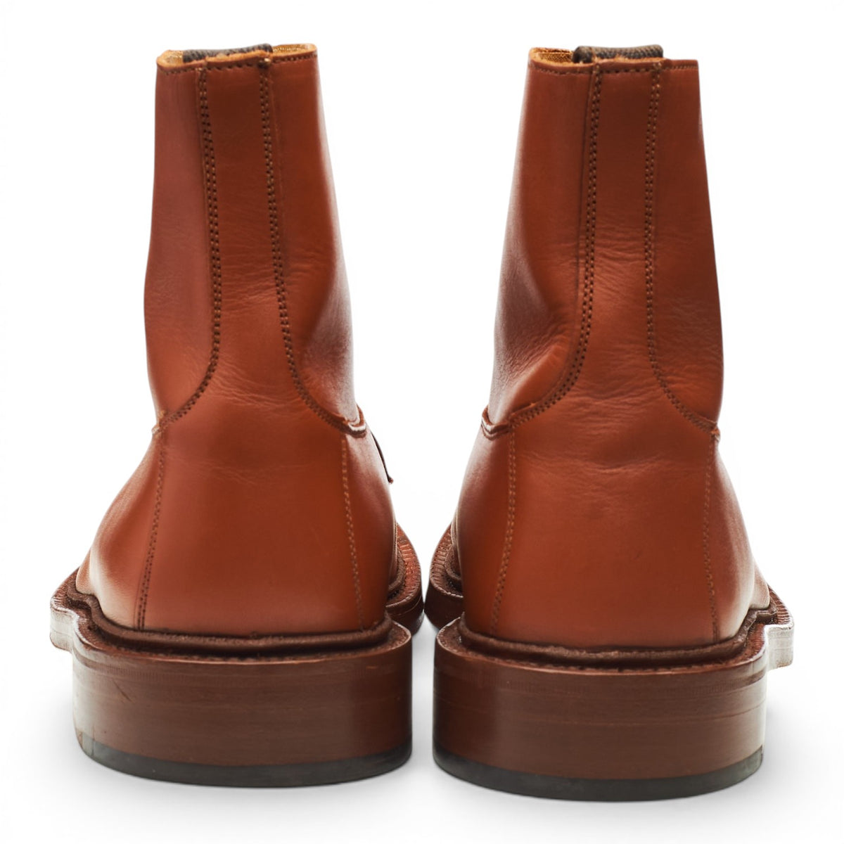 'Ripon' Tan Brown Leather Boots UK 8