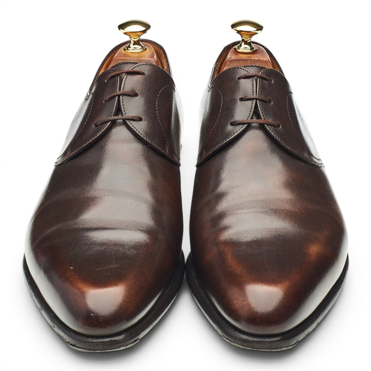 '449' Dark Brown Leather Derby 9 C UK 9