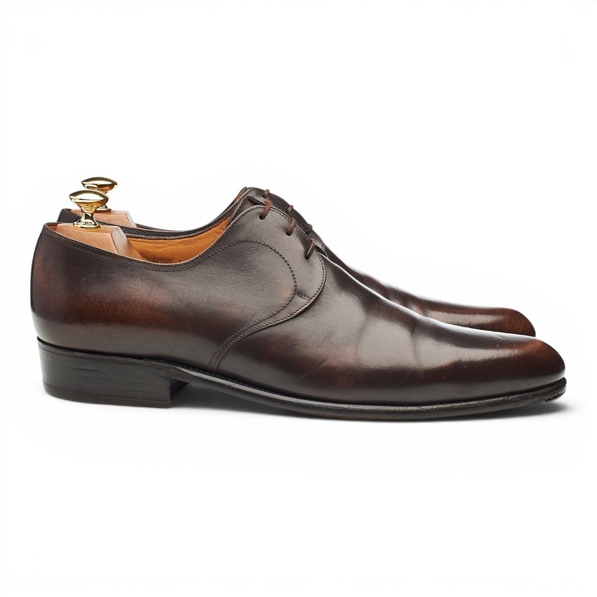 '449' Dark Brown Leather Derby 9 C UK 9