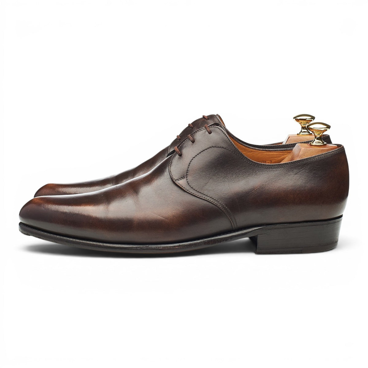 '449' Dark Brown Leather Derby 9 C UK 9