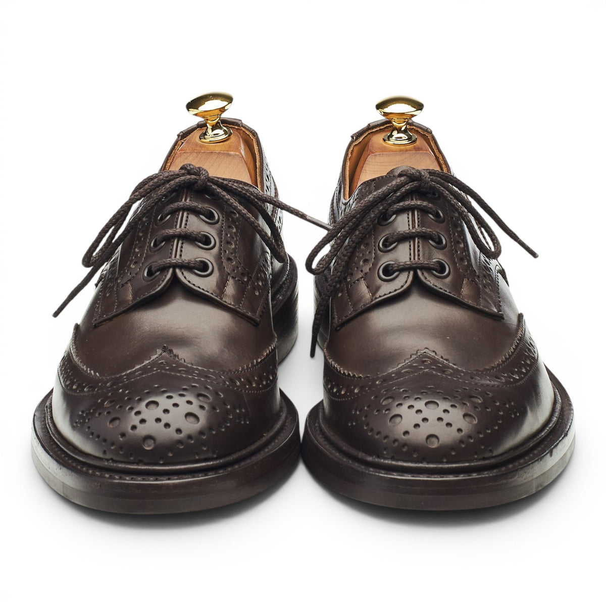 'Bourton' Dark Brown Leather Derby Brogues UK 6.5