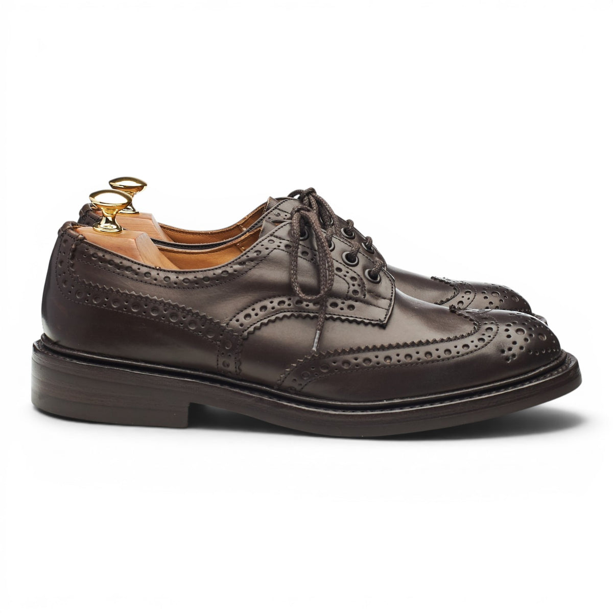 'Bourton' Dark Brown Leather Derby Brogues UK 6.5