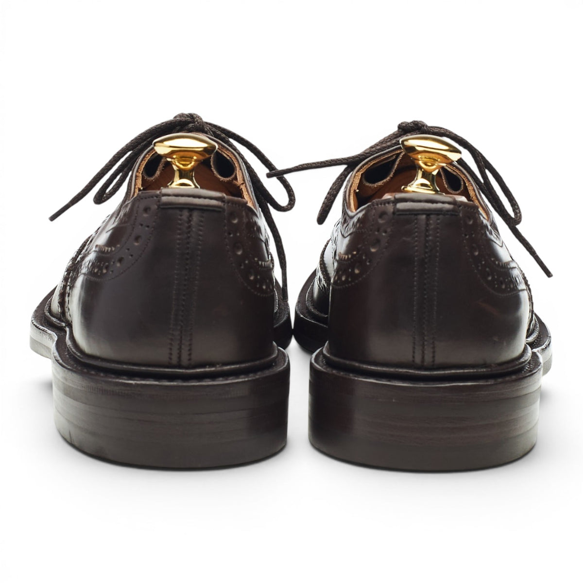'Bourton' Dark Brown Leather Derby Brogues UK 6.5