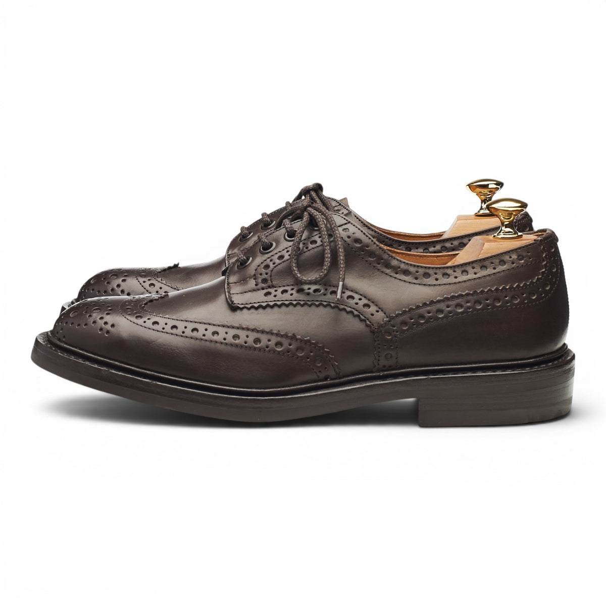 'Bourton' Dark Brown Leather Derby Brogues UK 6.5