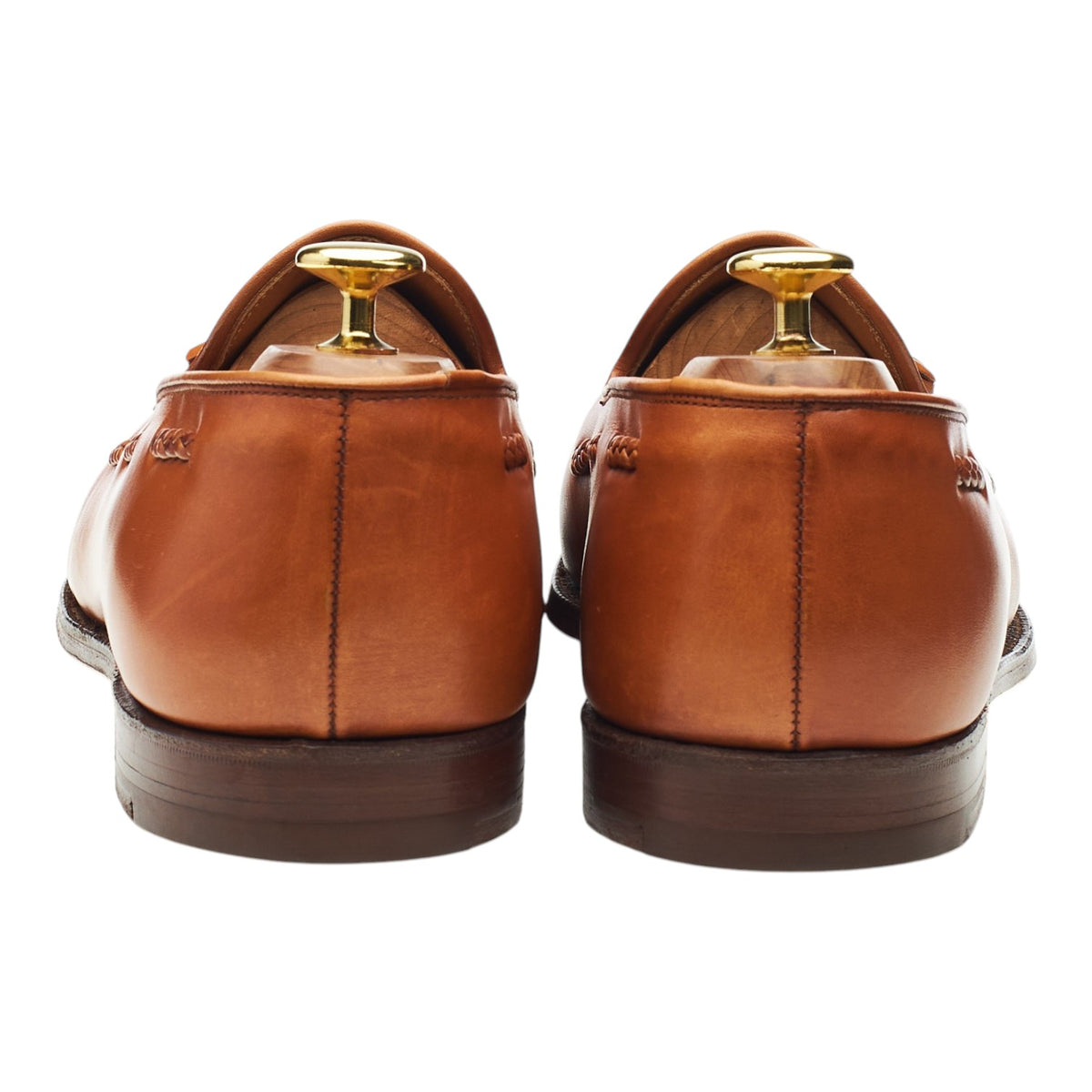 'Langham' Tan Brown Leather Tassel Loafers UK 9 EX