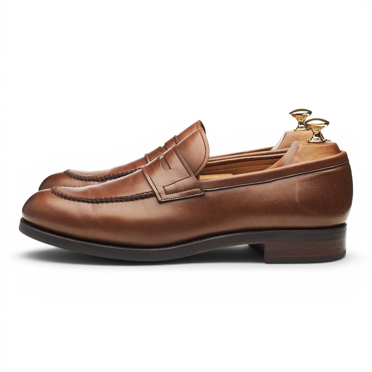 Hackett '80487' Brown Leather Loafers UK 9