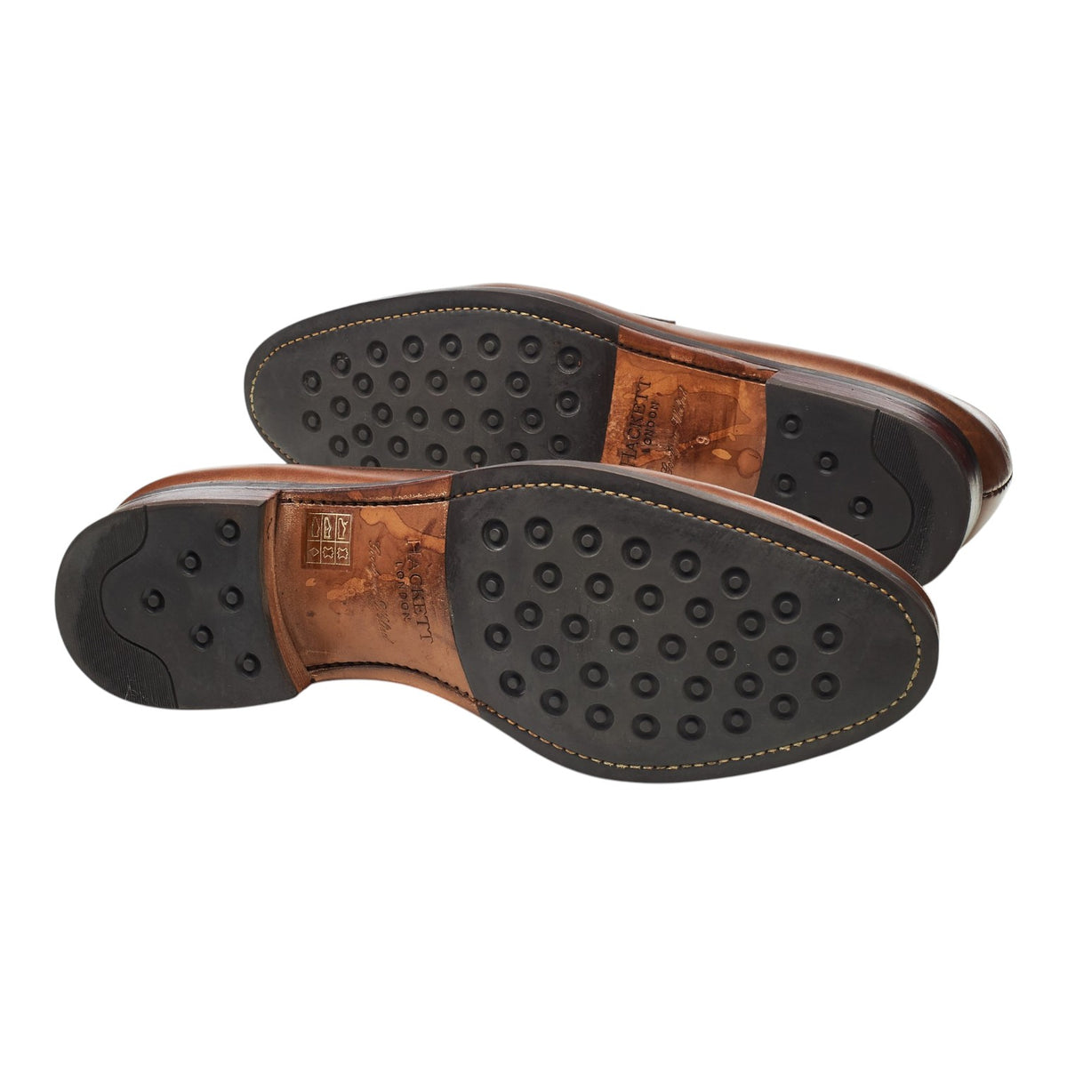 Hackett '80487' Brown Leather Loafers UK 9