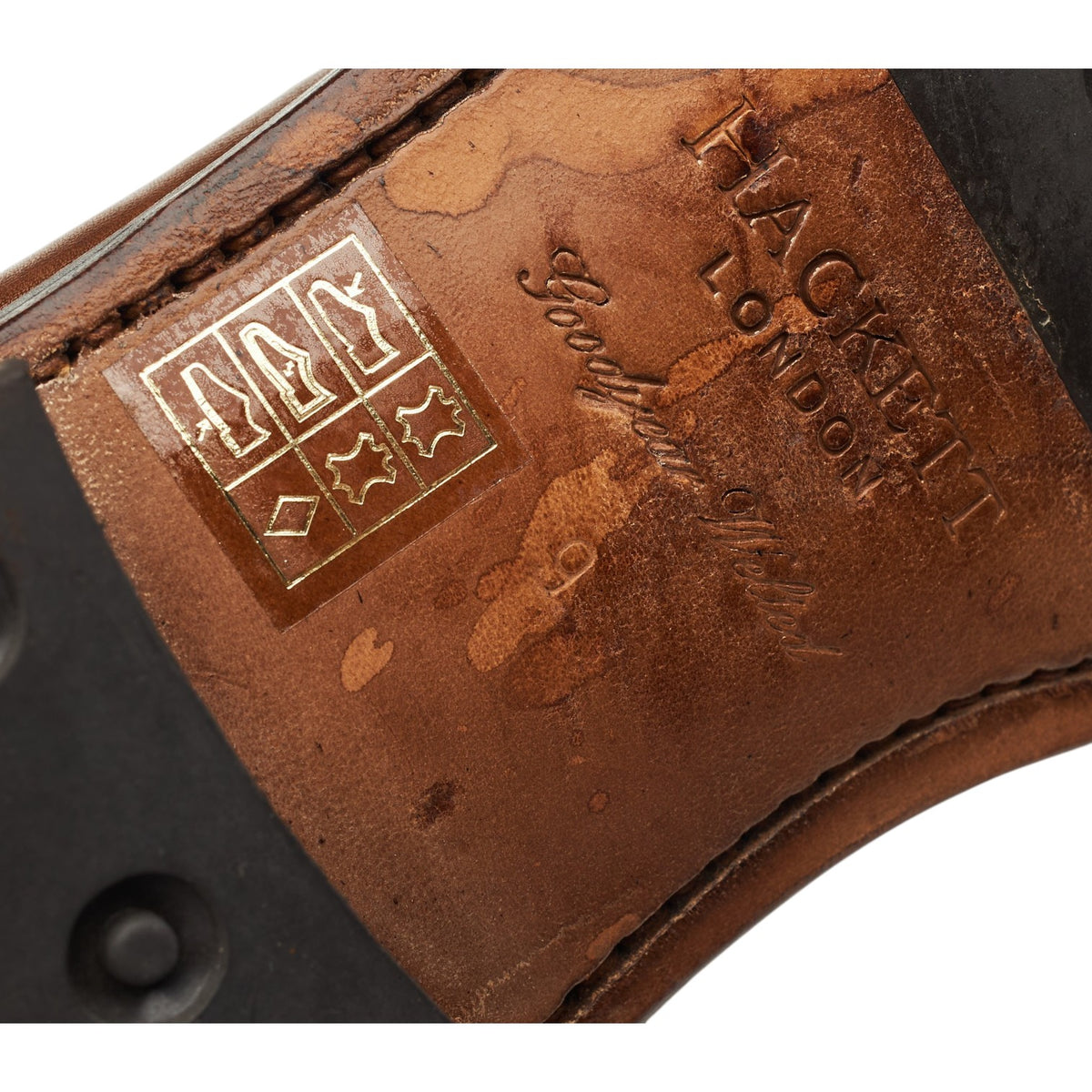 Hackett '80487' Brown Leather Loafers UK 9