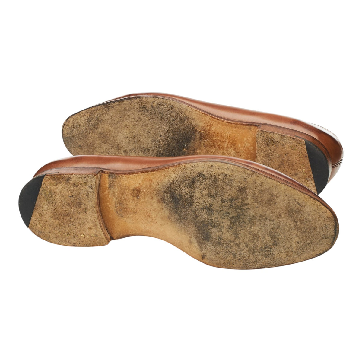 'Piccadilly' Brown Leather and Beige Canvas Loafers UK 8 E