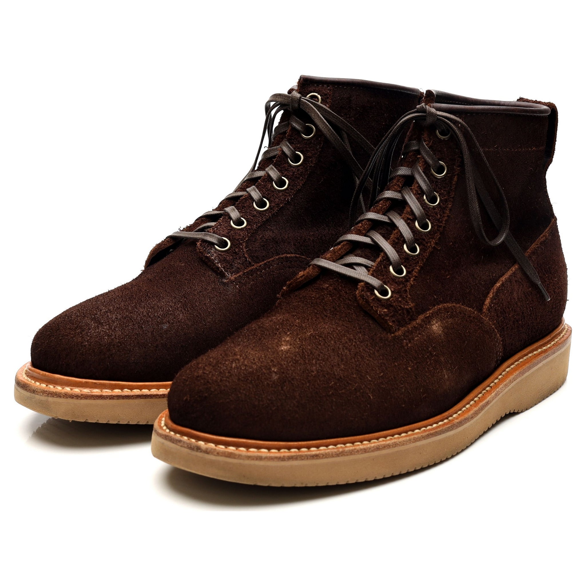 Brown Suede Service Boots UK 7.5 E - Abbot's Shoes