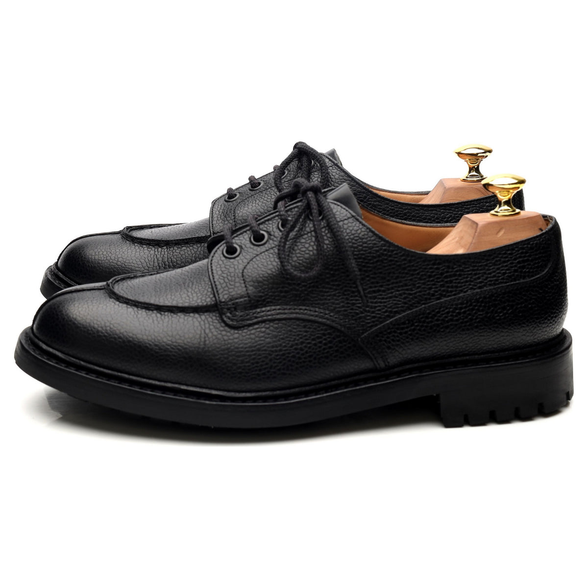 &#39;Elland 2&#39; Black Leather Split Toe Derby UK 8.5 G