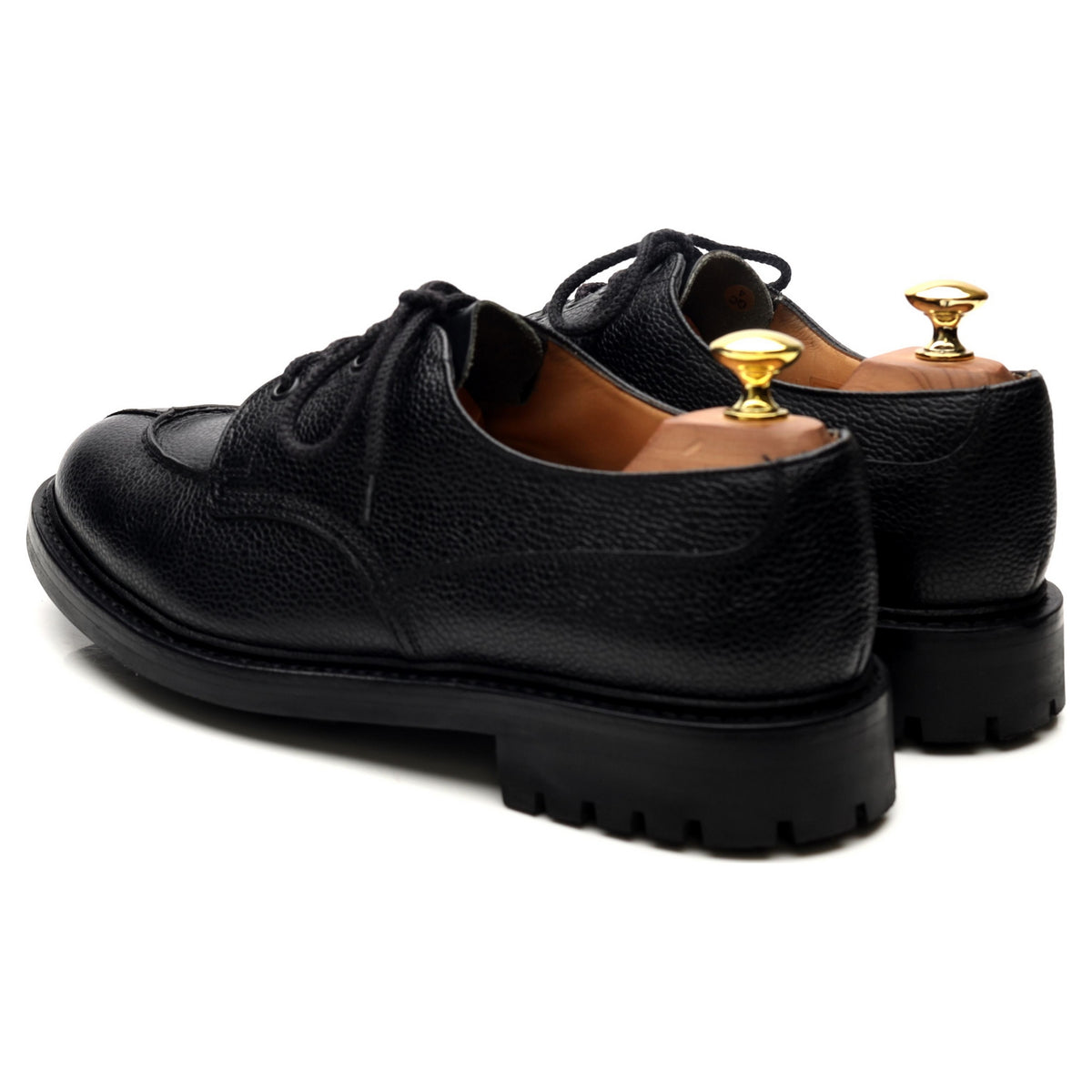 Elland 2' Black Leather Split Toe Derby UK 8.5 G - Abbot's Shoes