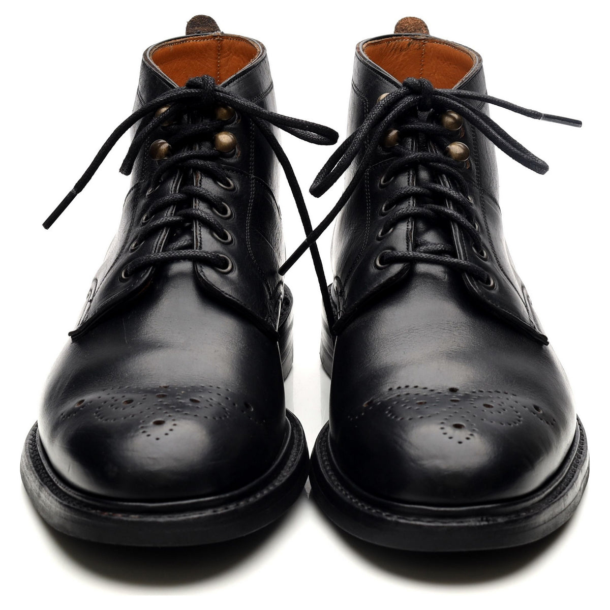 &#39;Alexander&#39; Black Leather Boots UK 7 F