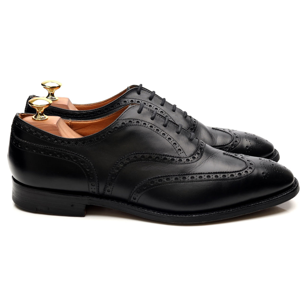 &#39;Chetwynd&#39; Black Leather Brogues UK 8.5 G