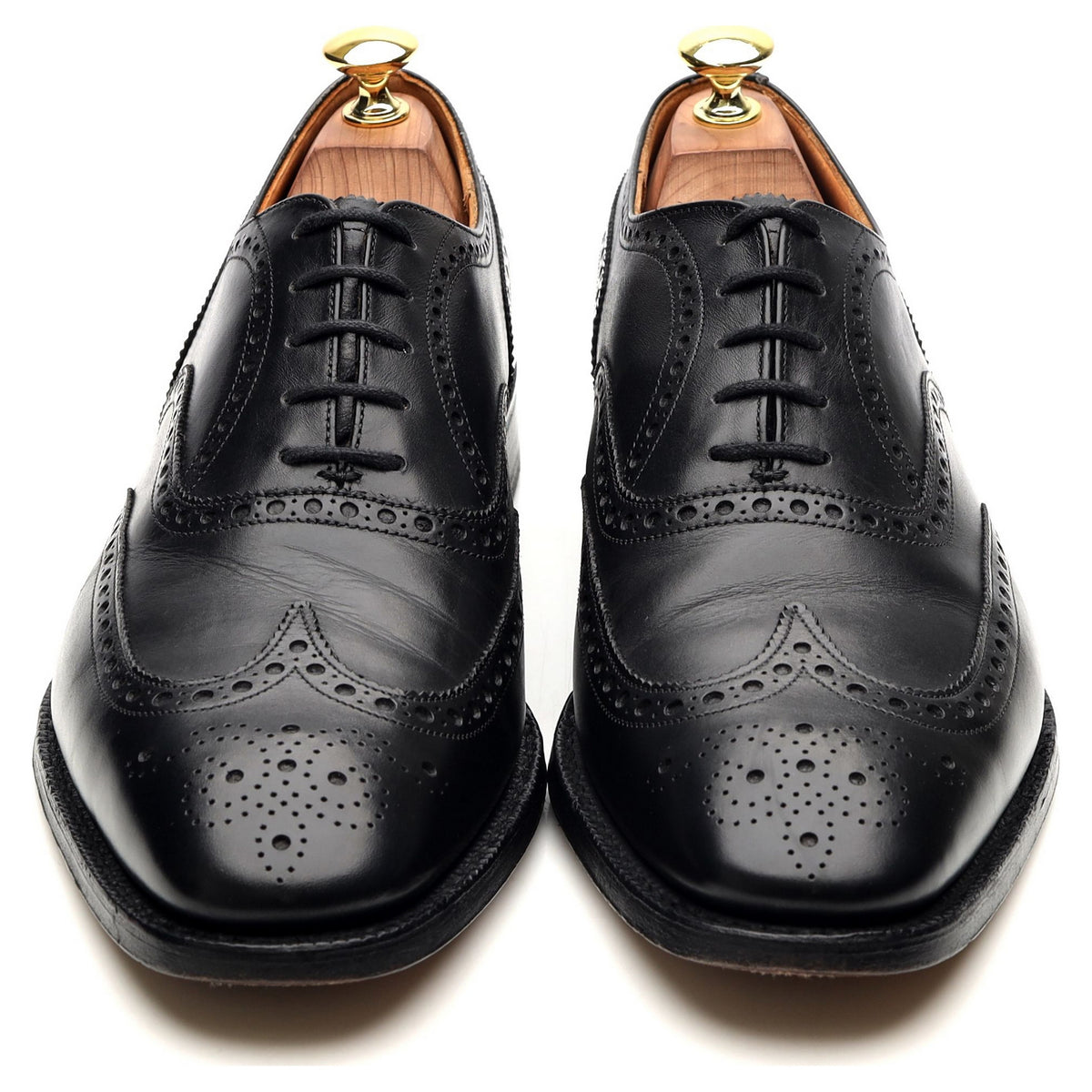 &#39;Chetwynd&#39; Black Leather Brogues UK 8.5 G