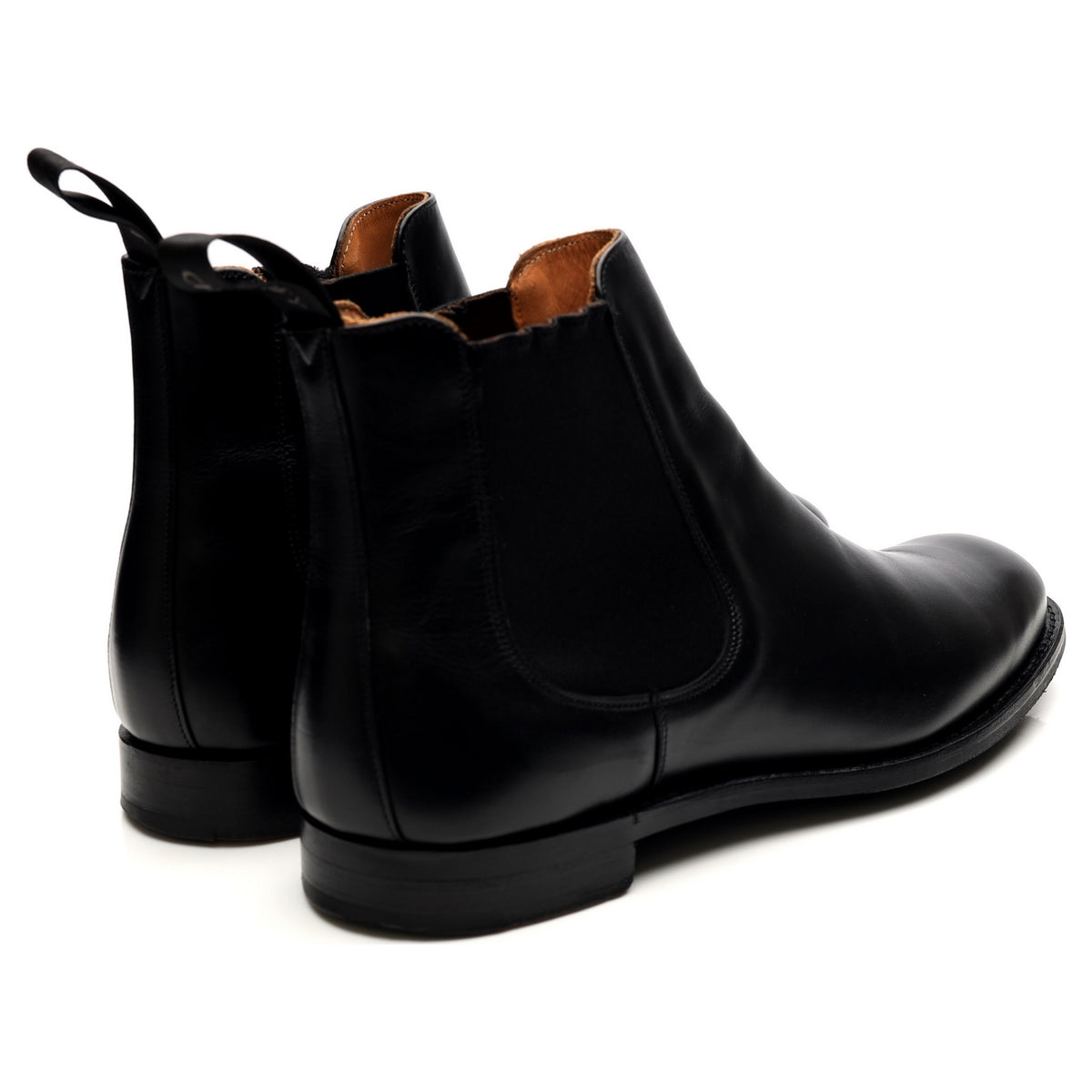 &#39;Godfrey&#39; Black Leather Chelsea Boots UK 9.5 F