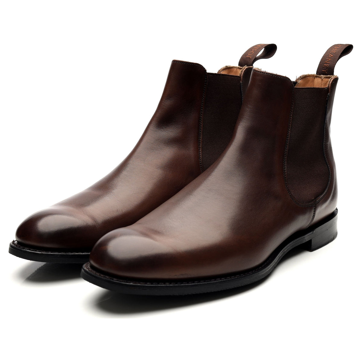 &#39;Godfrey&#39; Dark Brown Leather Chelsea Boots UK 9.5 F
