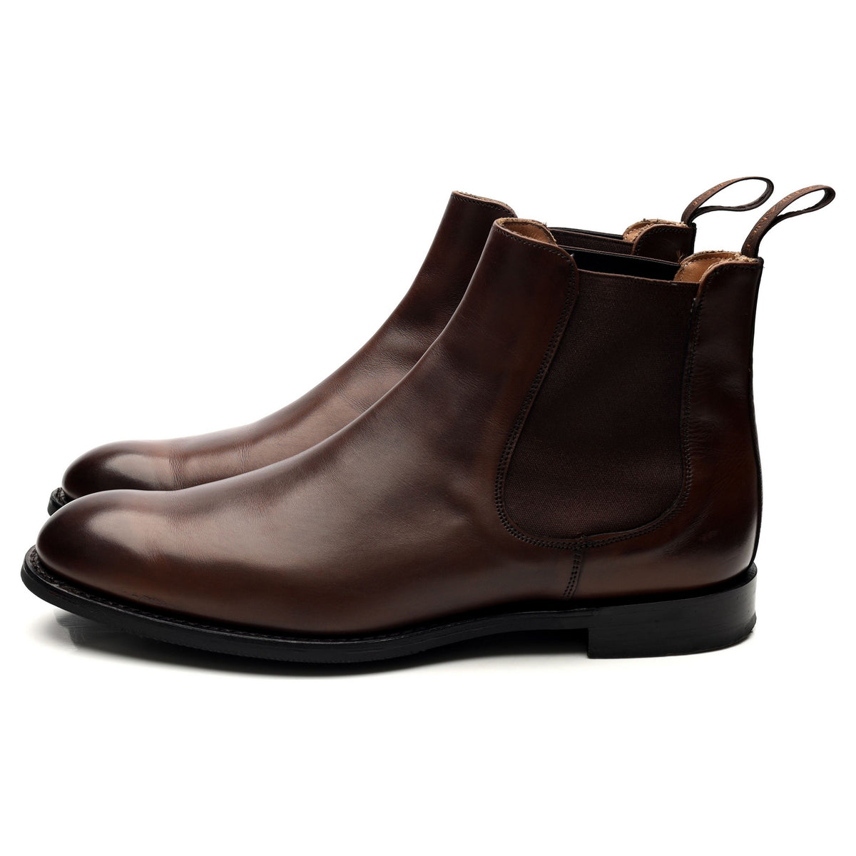&#39;Godfrey&#39; Dark Brown Leather Chelsea Boots UK 9.5 F