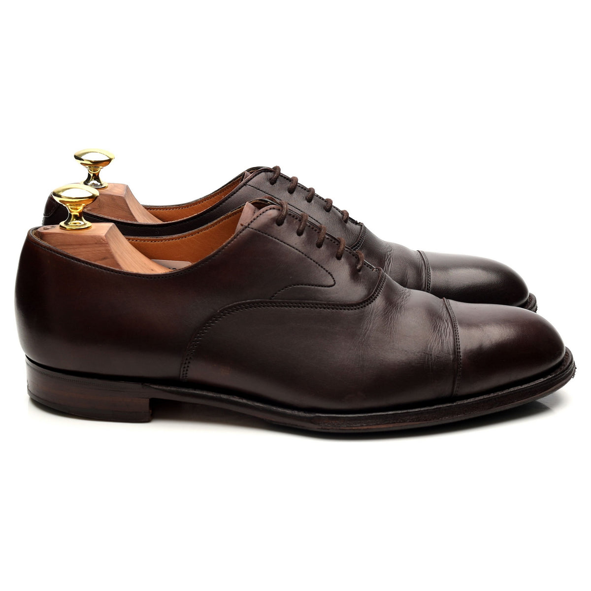 &#39;Alfred&#39; Dark Brown Leather Oxford UK 7 G