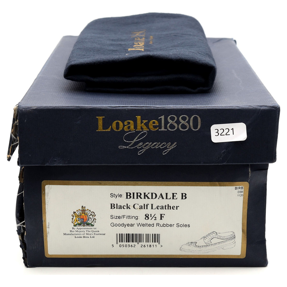 1880 Legacy &#39;Birkdale&#39; Black Leather Derby Brogues UK 8.5 F