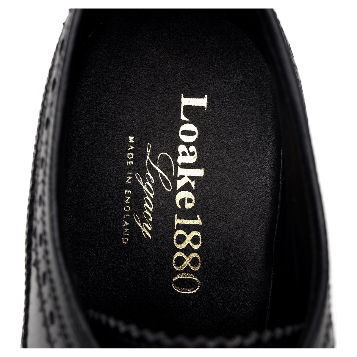 1880 Legacy &#39;Birkdale&#39; Black Leather Derby Brogues UK 8.5 F