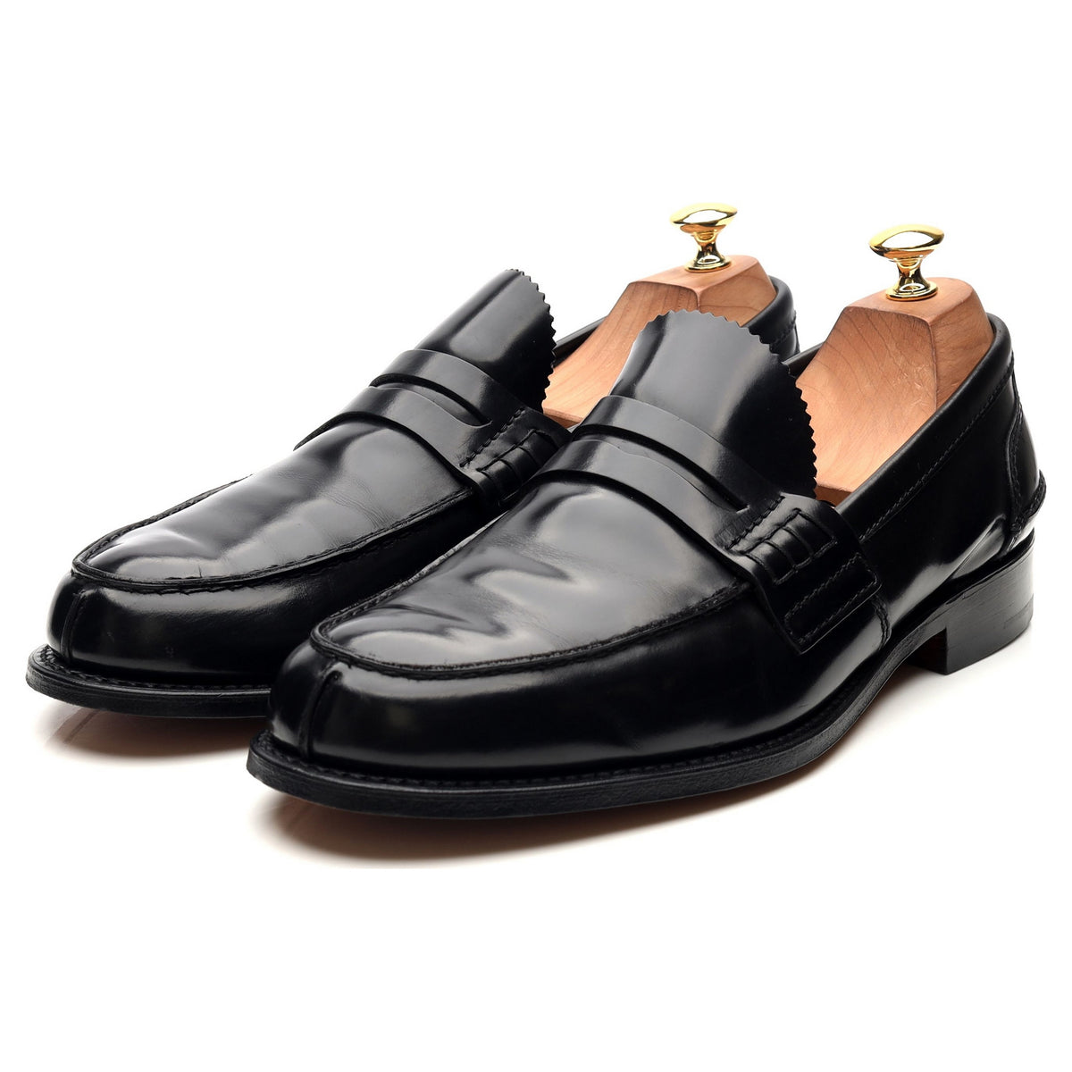 &#39;Tunbridge&#39; Black Leather Loafers UK 10.5 G