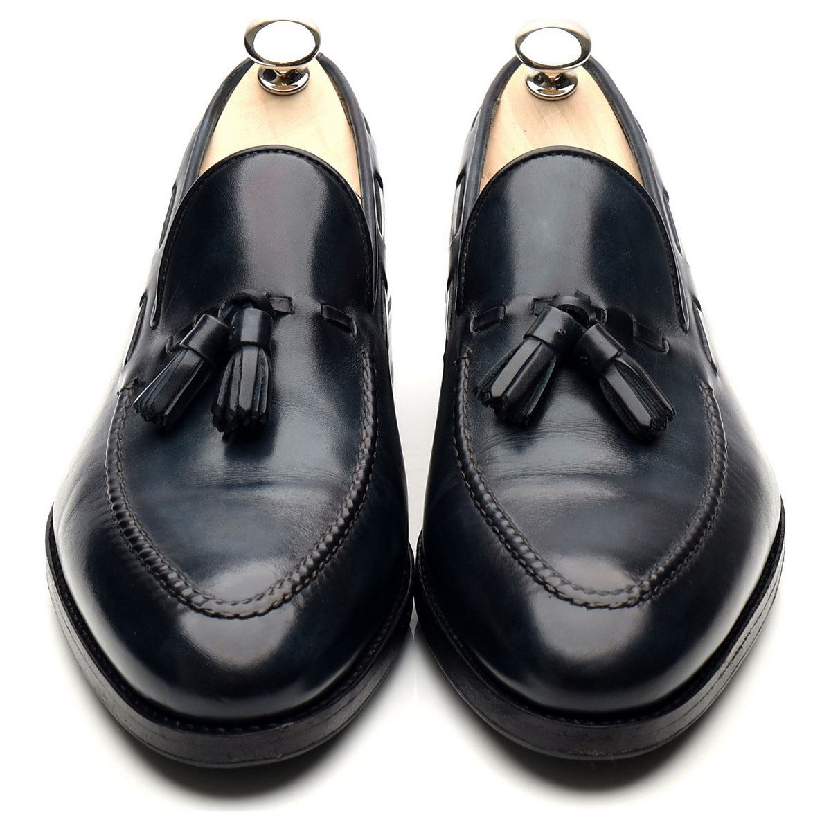 &#39;Conte Max&#39; Navy Blue Leather Tassel Loafers UK 6 EU 40