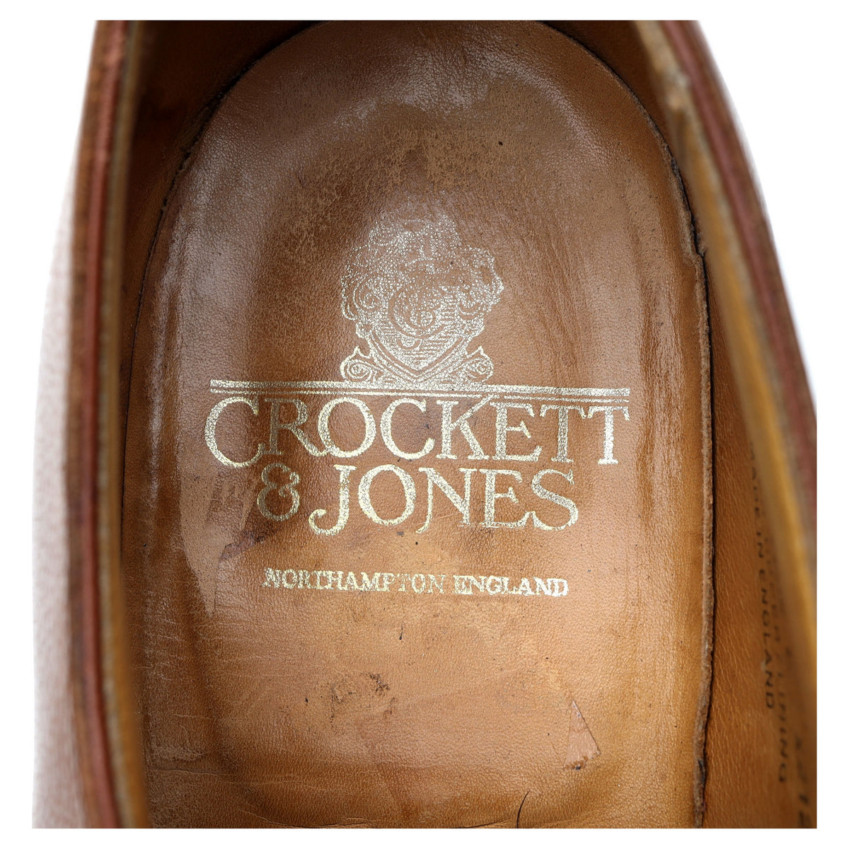 Crockett &amp; Jones &#39;Falmouth&#39; Tan Brown Leather Derby UK 10.5 E