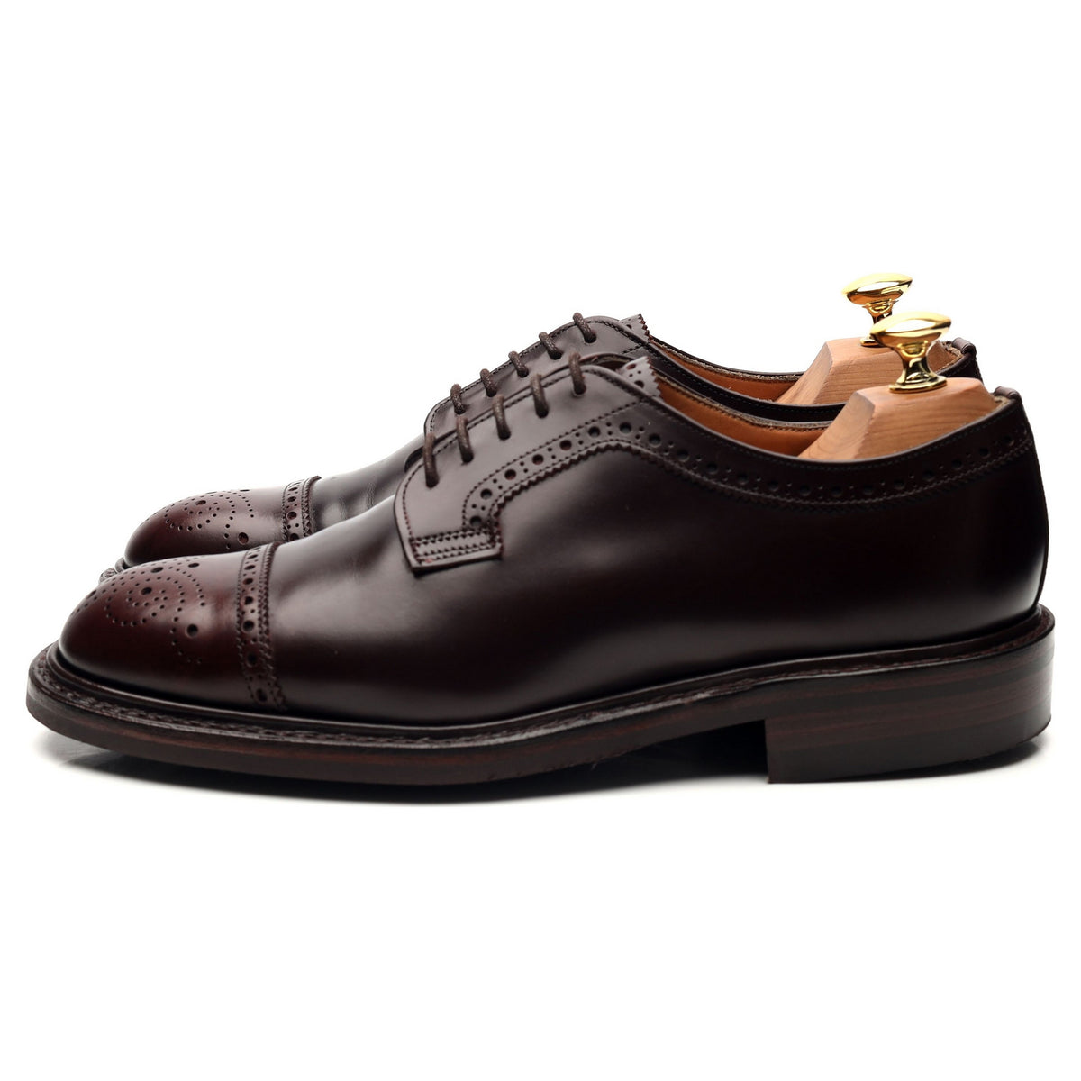 &#39;George IV&#39; Burgundy Leather Derby UK 6 F