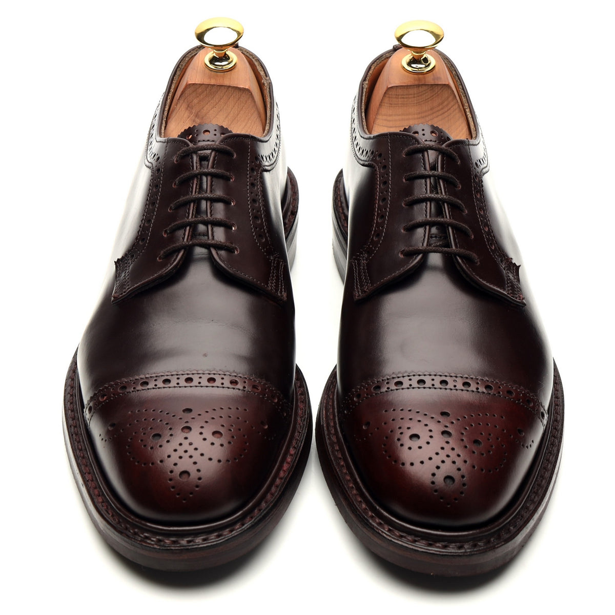 &#39;George IV&#39; Burgundy Leather Derby UK 6 F