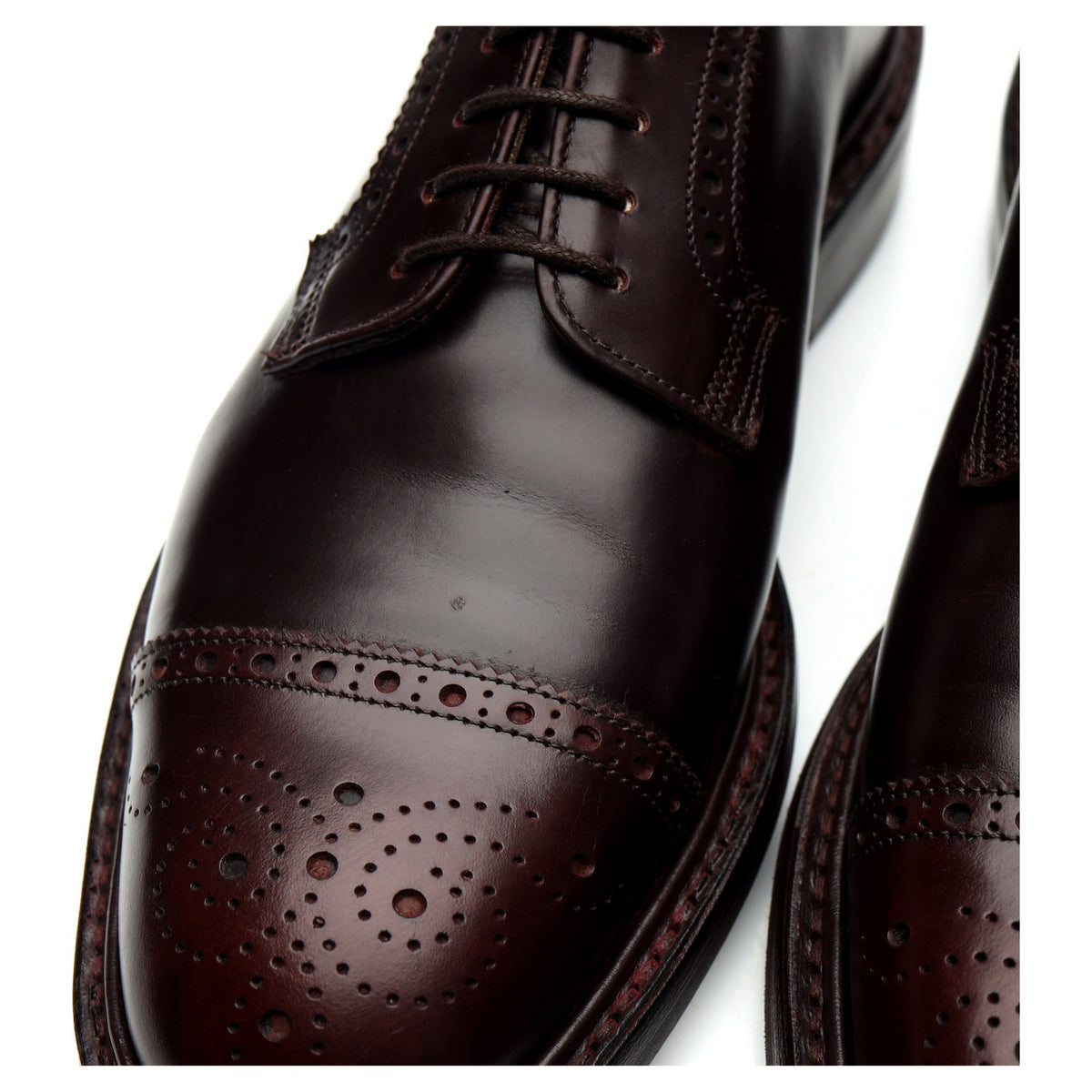 &#39;George IV&#39; Burgundy Leather Derby UK 6 F