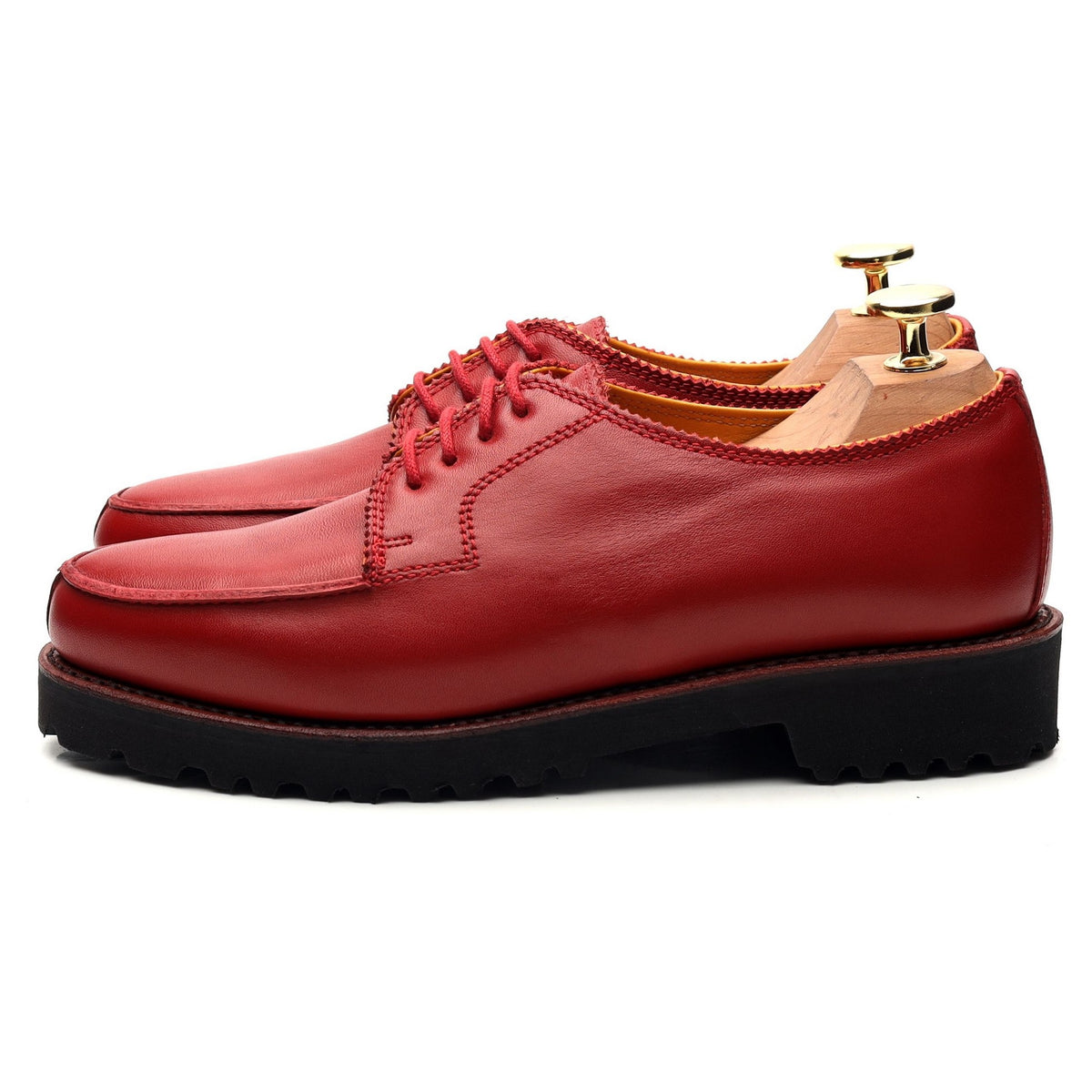 Women&#39;s &#39;Norweger&#39; Red Leather Derby UK 4