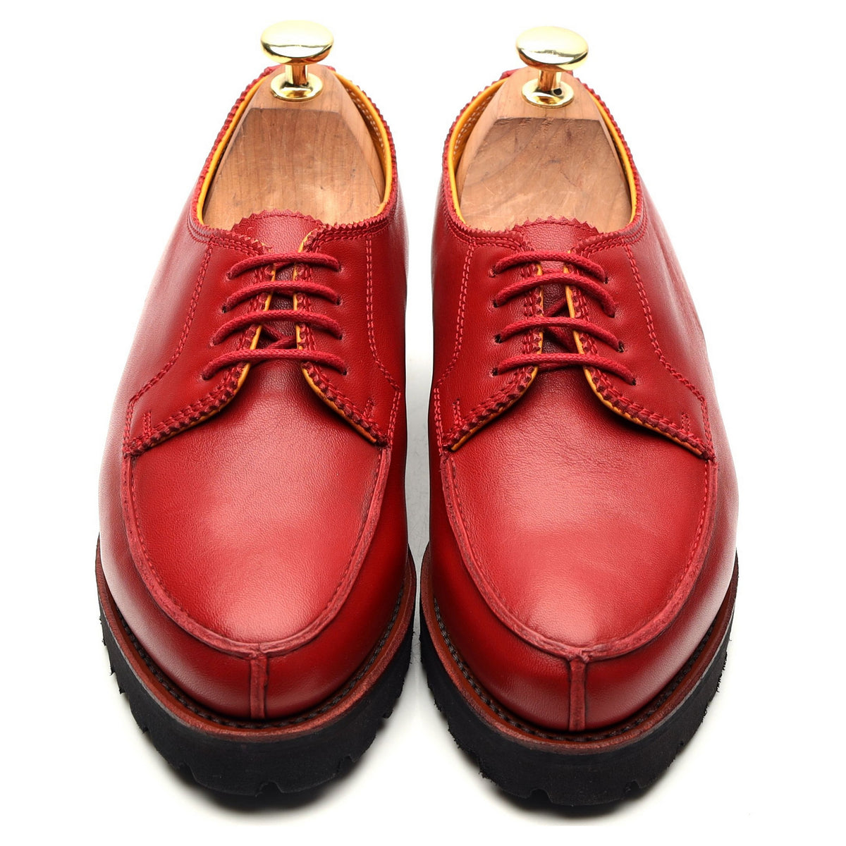 Women&#39;s &#39;Norweger&#39; Red Leather Derby UK 4