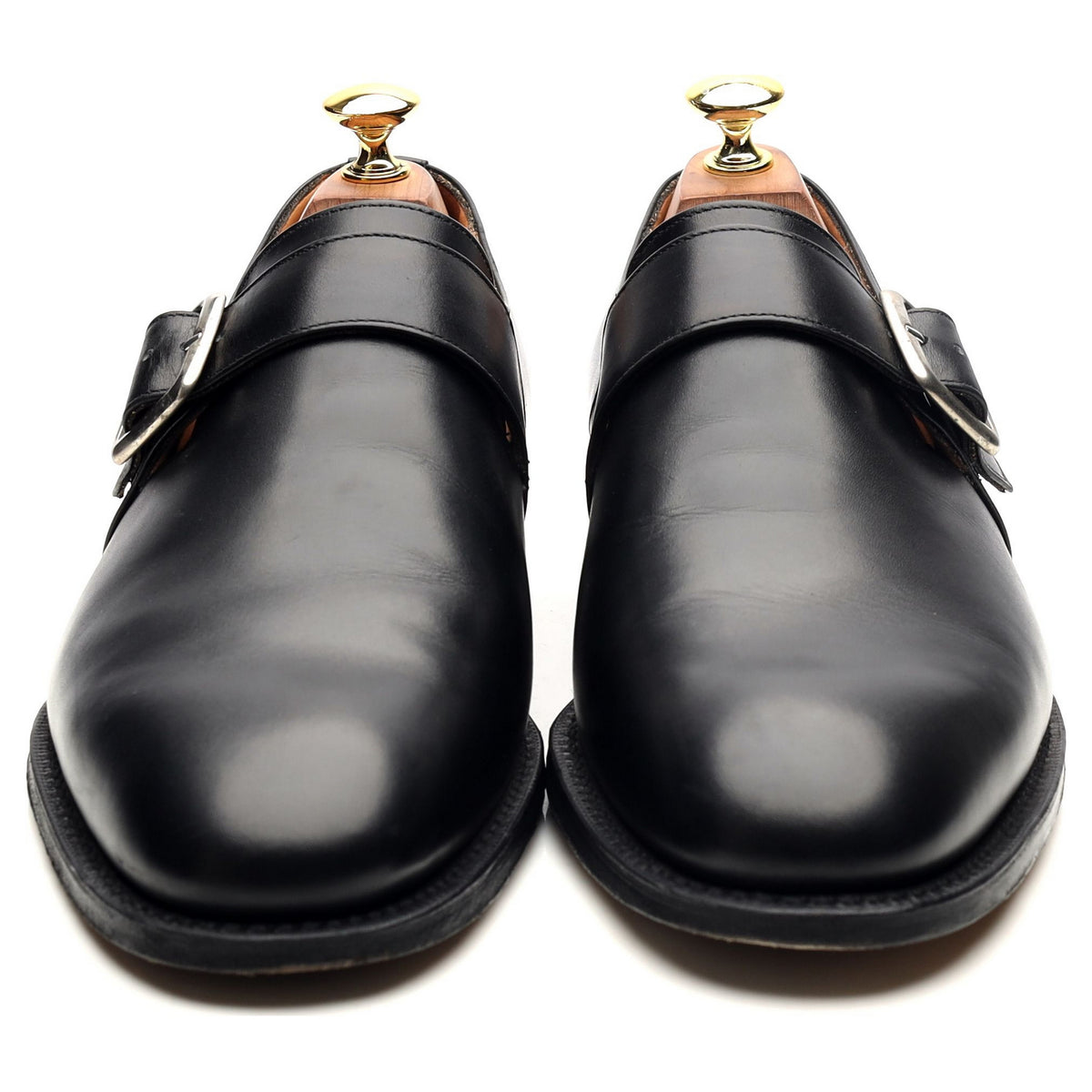 &#39;Westbury&#39; Black Leather Monk Strap UK 8 F