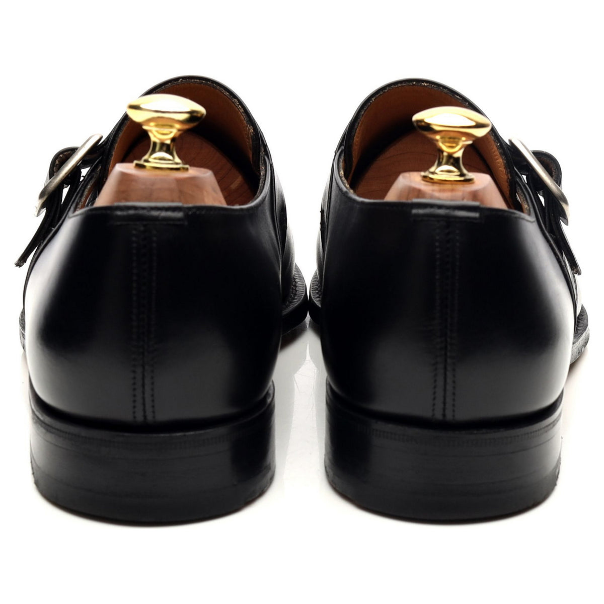 &#39;Westbury&#39; Black Leather Monk Strap UK 8 F