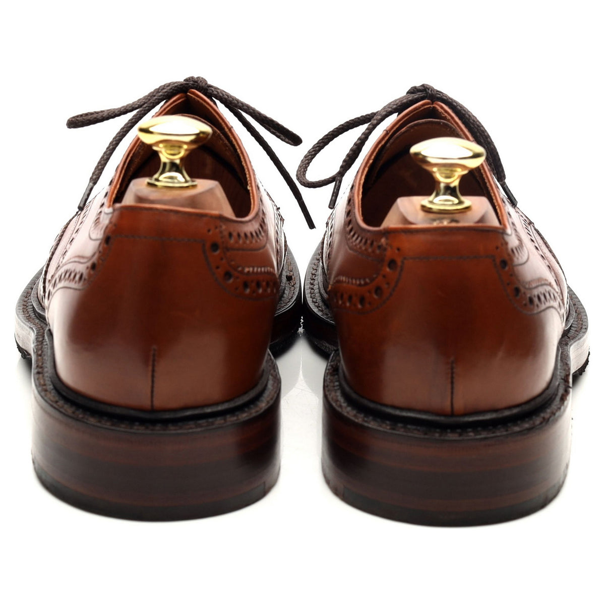 1880 &#39;Chester&#39; Brown Leather Derby Brogues UK 7.5 F