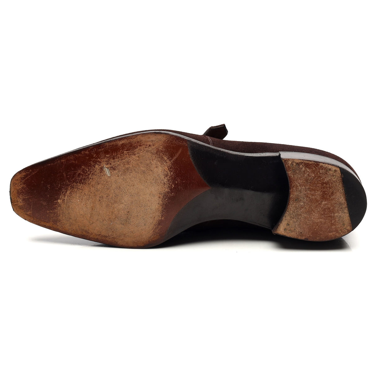Ralph Lauren &#39;Marvell&#39; Dark Brown Suede Monk Strap UK 8.5 US 9.5