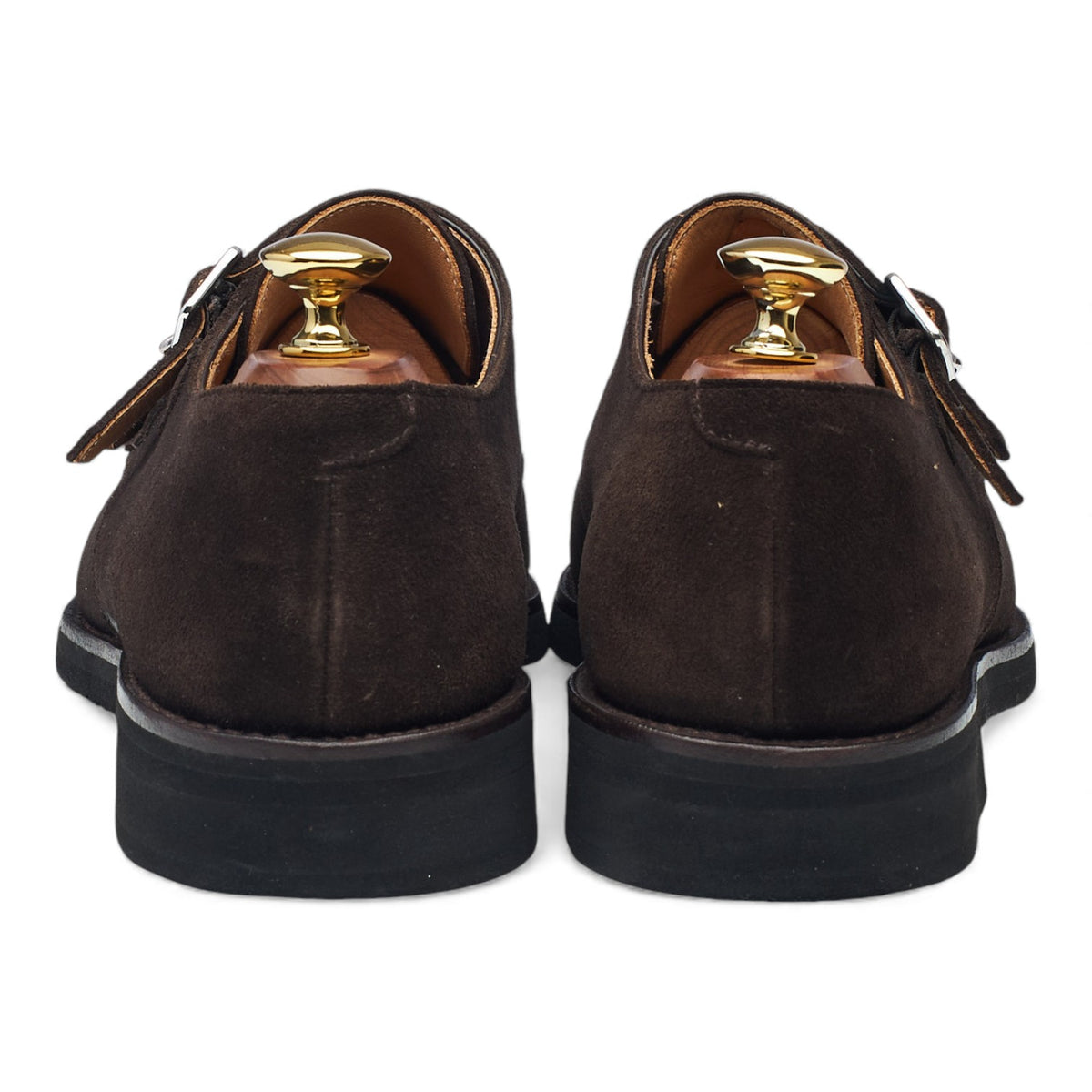 'Whitby' Dark Brown Suede Double Monk Strap UK 6.5 E