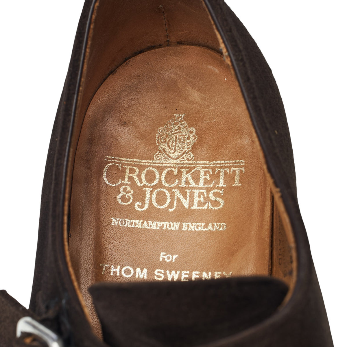 'Whitby' Dark Brown Suede Double Monk Strap UK 6.5 E