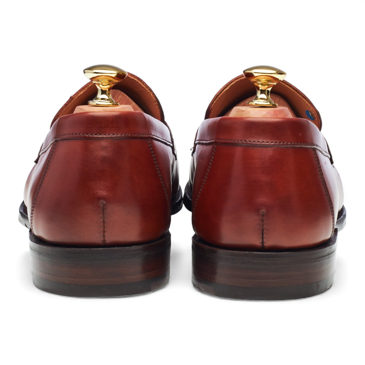 'Hadley' Tan Brown Leather Loafers UK 9.5 F