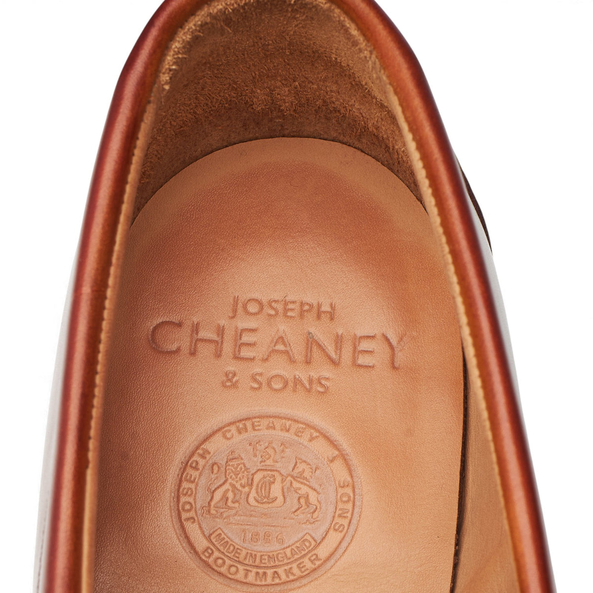 'Hadley' Tan Brown Leather Loafers UK 9.5 F