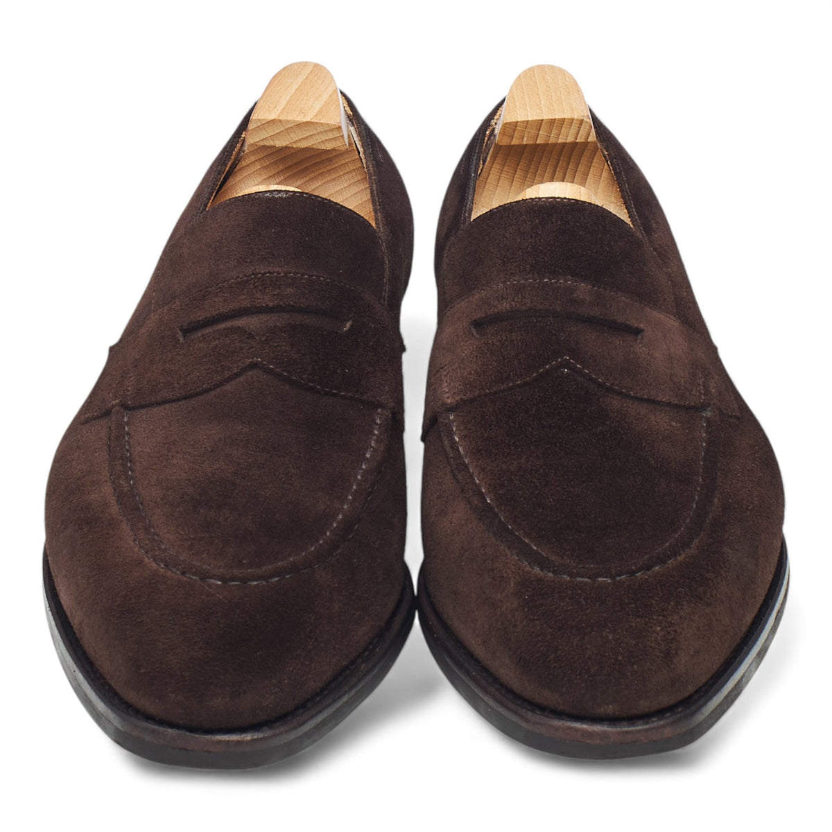 '117 Artista' Dark Brown Suede Loafers UK 8