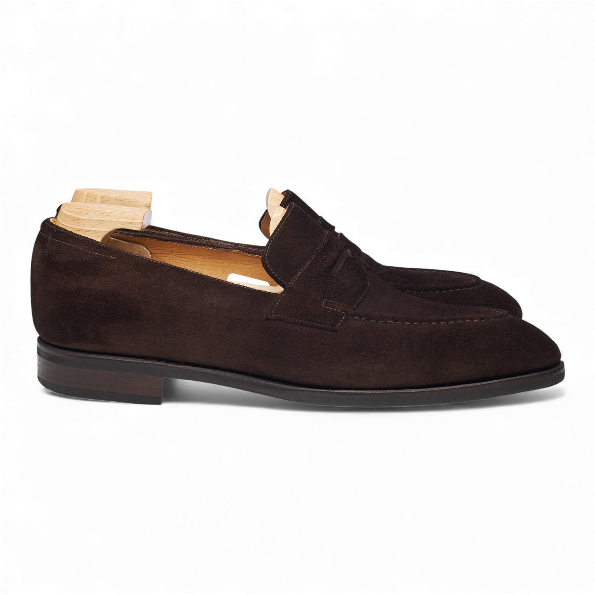 '117 Artista' Dark Brown Suede Loafers UK 8