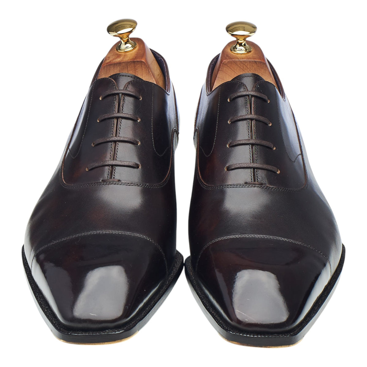 'Balmoral' Dark Brown Museum Leather Oxford UK 12 EU 46