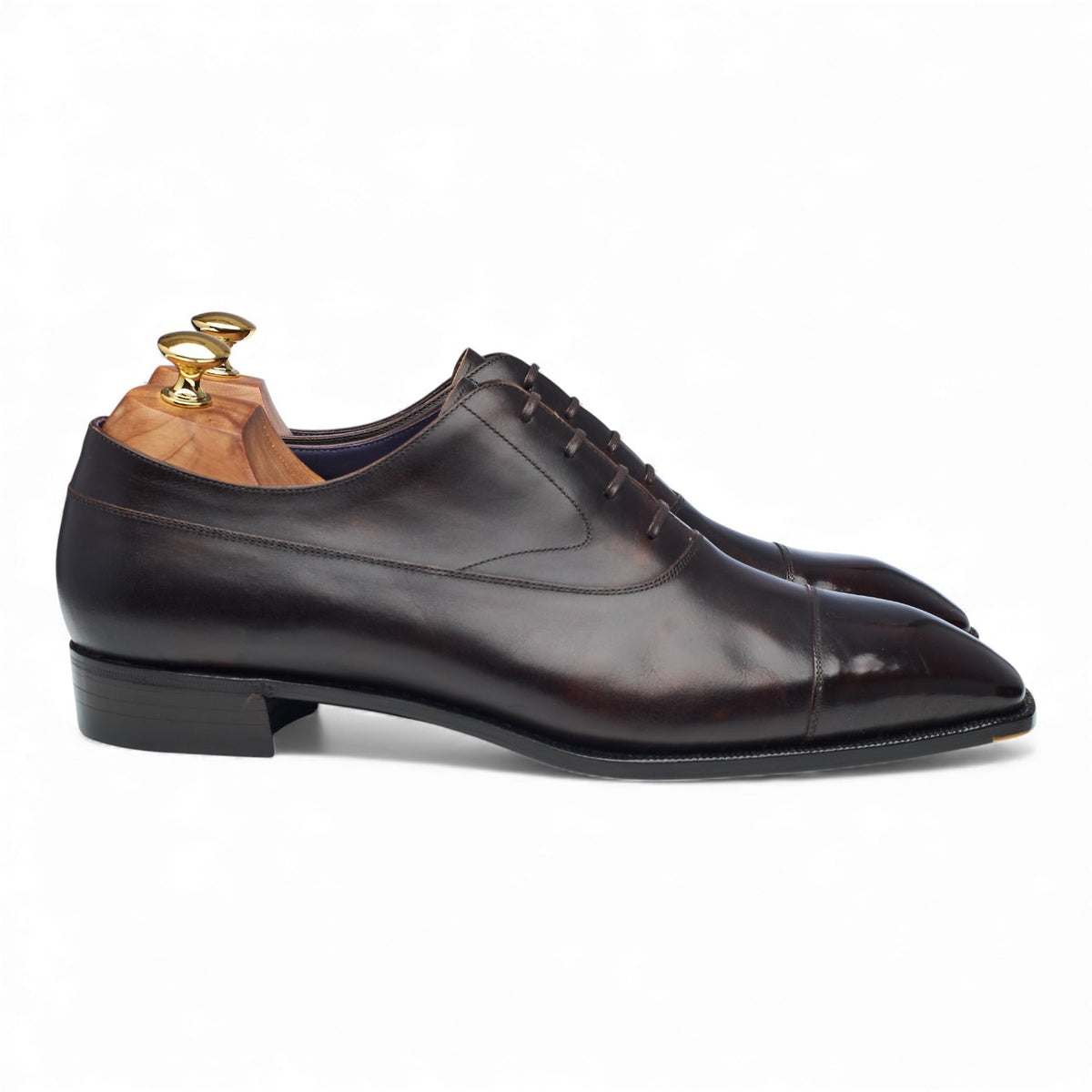 'Balmoral' Dark Brown Museum Leather Oxford UK 12 EU 46