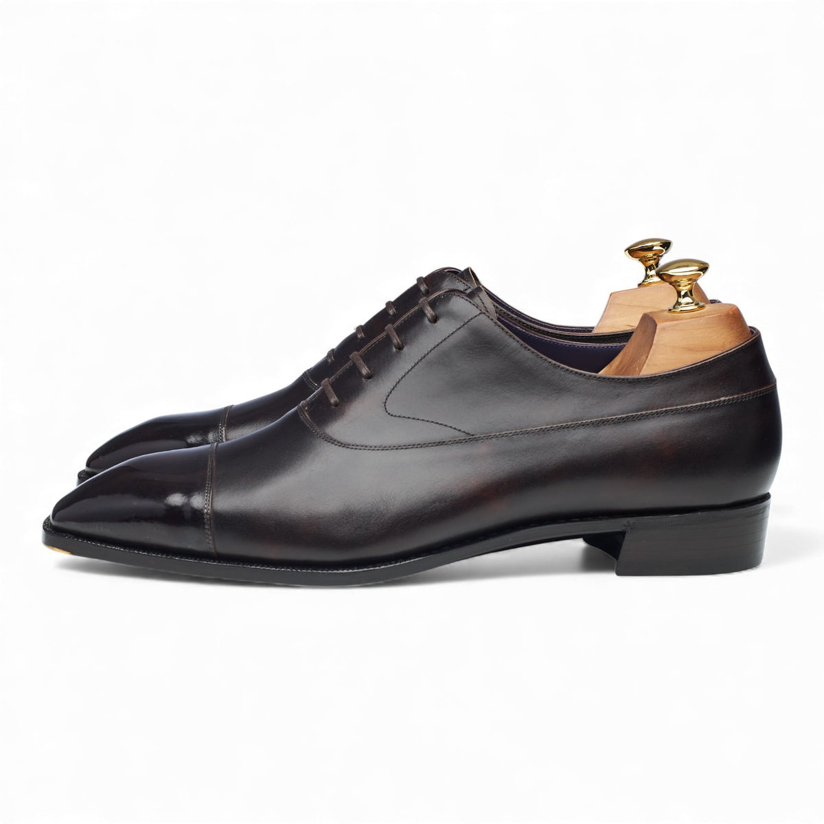 'Balmoral' Dark Brown Museum Leather Oxford UK 12 EU 46
