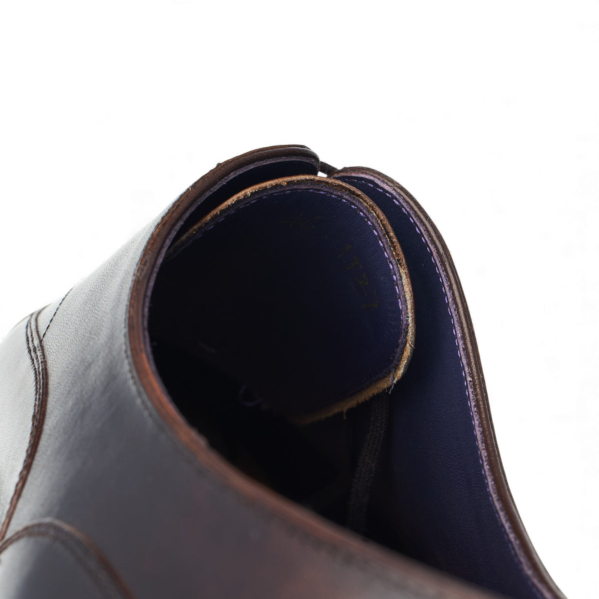 'Balmoral' Dark Brown Museum Leather Oxford UK 12 EU 46