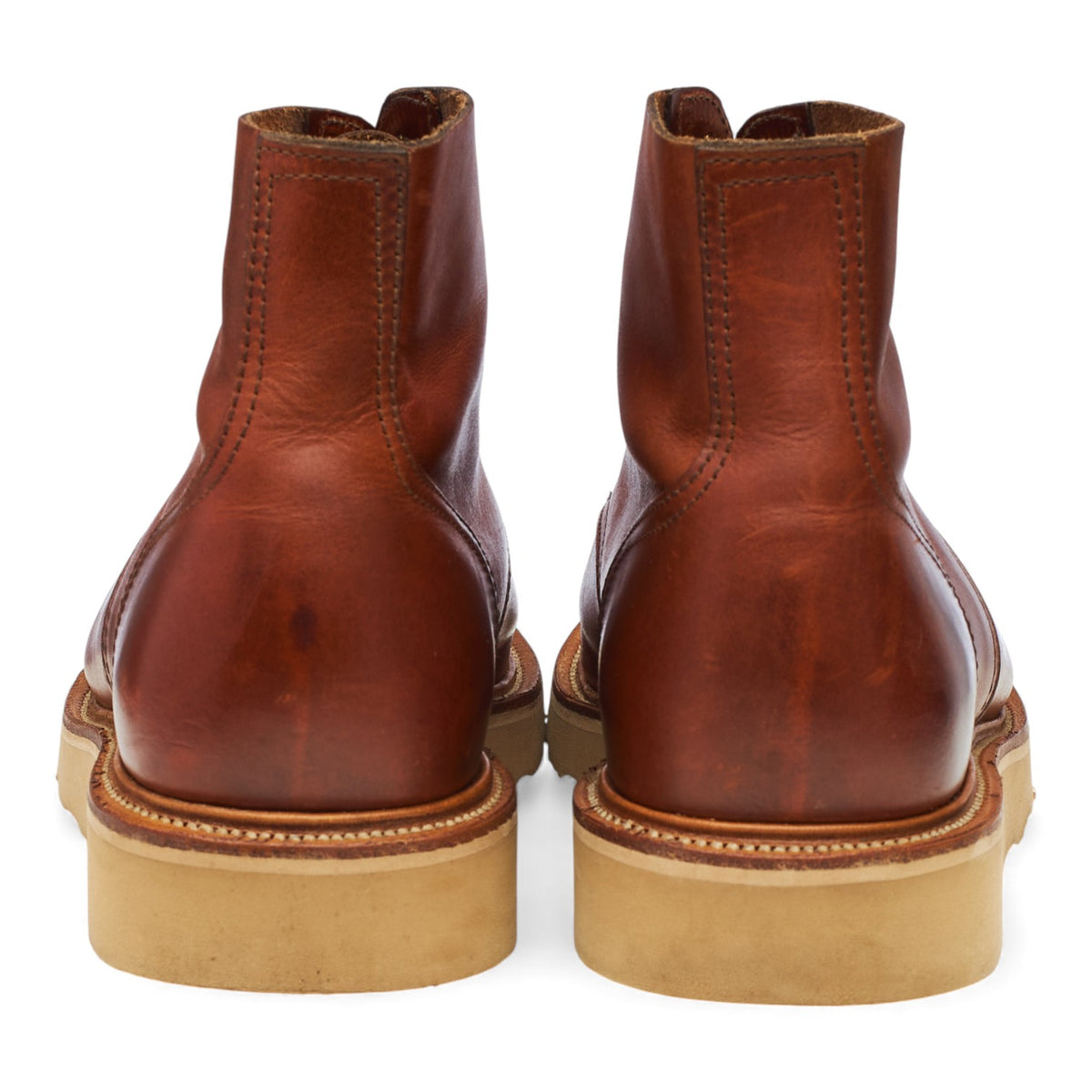 'Harrison' Tan Brown Leather Boots UK 10