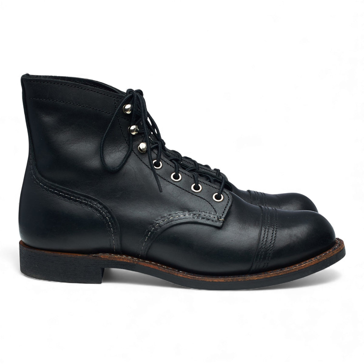 '8084' Black Leather Iron Ranger Boots UK 8 US 9 D